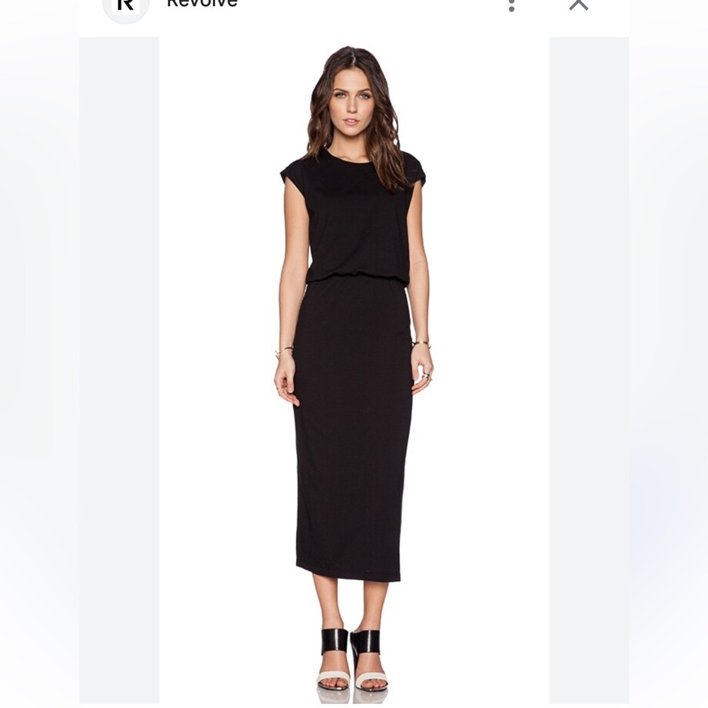 Blaque Label long knit blouses dress in black, cotton